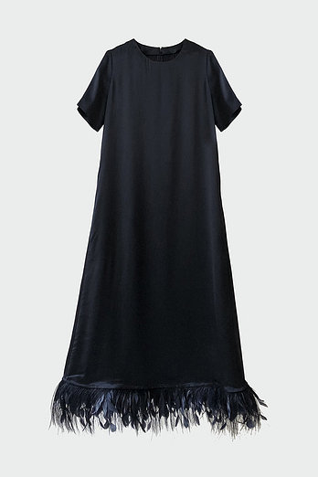 YVES SALOMON [공식] 이브살로몬 사틴 롱 드레스 | 신세계V