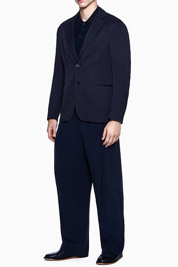 GIORGIO ARMANI 남성 엠보 쉐브론 패턴 싱글 자켓 | 신세계V