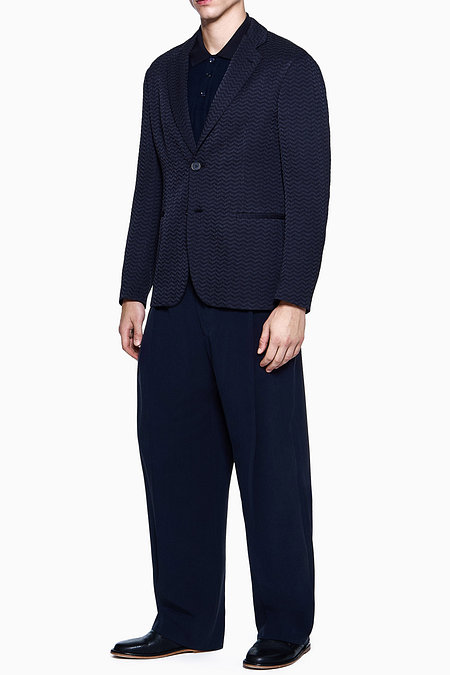 GIORGIO ARMANI 남성 엠보 쉐브론 패턴 싱글 자켓 | 신세계V