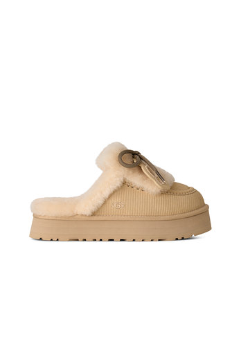 UGG [WOMEN] 슈레이스 스웨이드 플랫폼 슬리퍼 (디스케트 헤리티지) | 신세계V