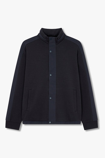 ARMANI EXCHANGE 남성 히든 후디드 배색 패치 자켓 | 신세계V