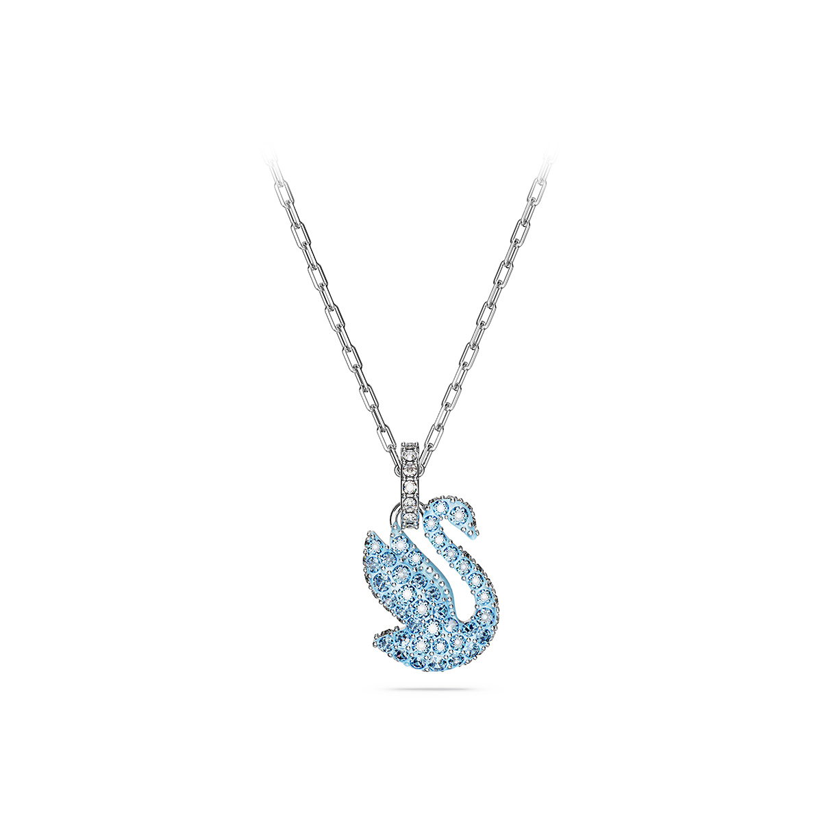 SWAROVSKI(스와로브스키) [스와로브스키/본사정품] Swan 블루 로듐 목걸이 XXS 5680422 | 신세계V