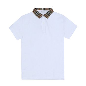 BURBERRY 버버리 8105571 A1464 체크 폴로 남아 아동 반팔티 (성인착용가능) | 신세계V
