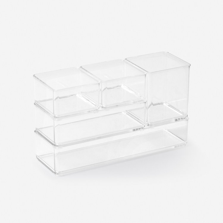 투명 깔끔 아크릴 수납함 24.6x8.2x5cm