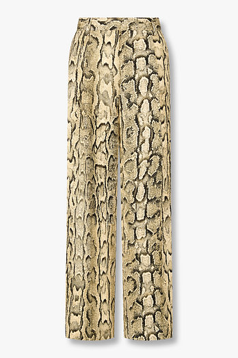 DRIES VAN NOTEN 여성 스네이크 프린트 원 턱 팬츠 | 신세계V
