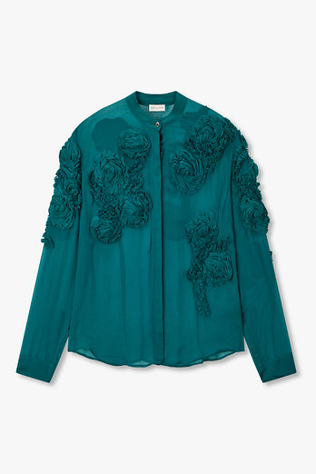 DRIES VAN NOTEN 플로럴 아플리케 블라우스 | 신세계V
