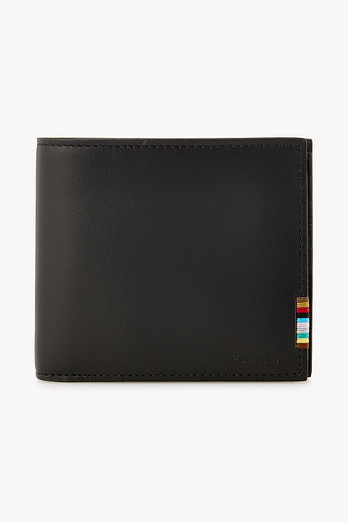 PAUL SMITH 레더 스트라이프 패치 폴드 지갑 | 신세계V