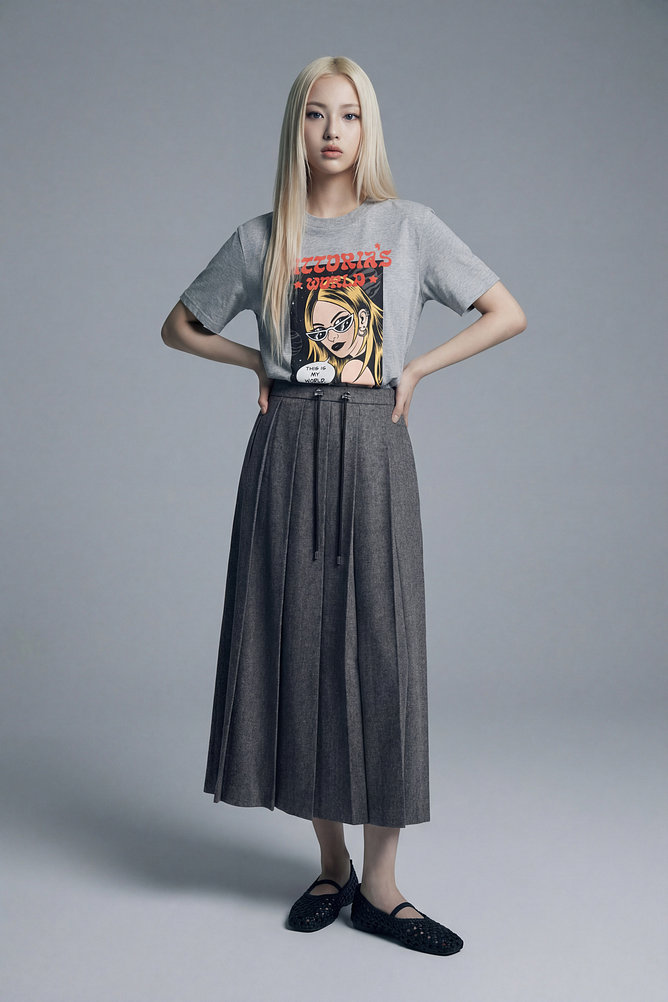 [STELLAR LEUNA] 그래픽 코튼 티셔츠