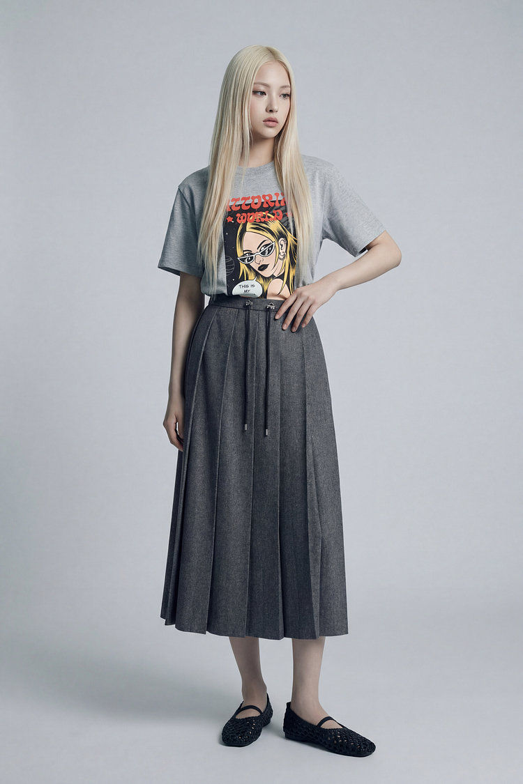 [STELLAR LEUNA] 그래픽 코튼 티셔츠