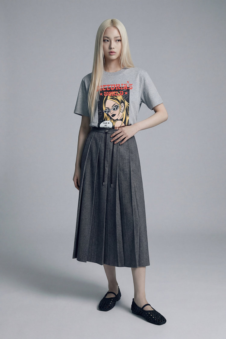 [STELLAR LEUNA] 그래픽 코튼 티셔츠