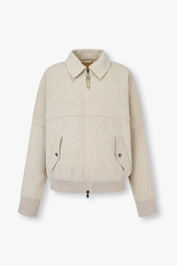 BRUNELLO CUCINELLI 여성 브러시트 캐시미어 집업 점퍼 | 신세계V