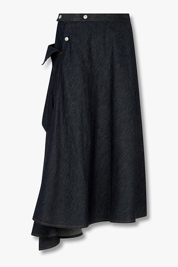 Yohji Yamamoto [FEMME]플레어 데님 랩 스커트 | 신세계V