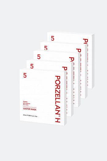 PORZELLAN H [포젤란H] 러스터 마스크팩 (5매) 5세트 | 신세계V