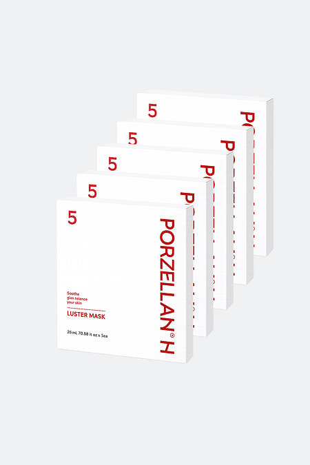 PORZELLAN H [포젤란H] 러스터 마스크팩 (5매) 5세트 | 신세계V