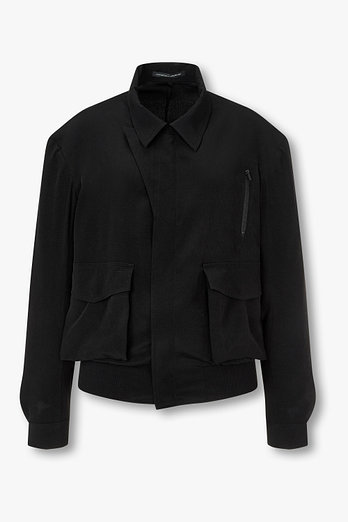 Yohji Yamamoto [Y's]크레프드 신 포켓 디테일 블루종 | 신세계V