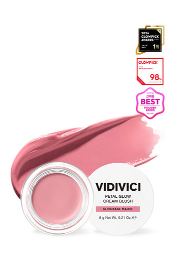 VIDIVICI [미니 핑거 퍼프 증정] 페탈 글로우 크림 블러시 (06 빈티지 모브) | 신세계V