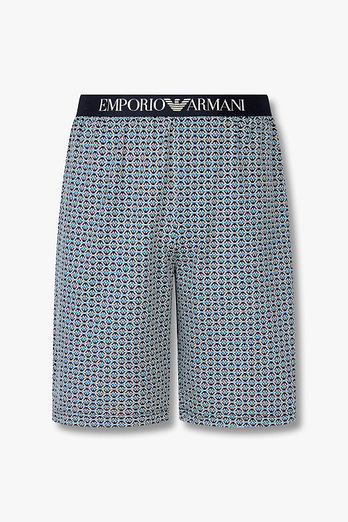 EMPORIO ARMANI UNDERWEAR 남성 올오버 패턴 파자마 버뮤다 팬츠 | 신세계V