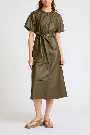 YVES SALOMON [공식] 이브살로몬 가죽 드레스 | 신세계V