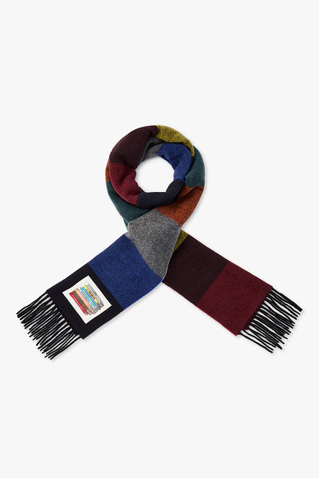 PAUL SMITH 컬러 블록 울 스카프 | 신세계V