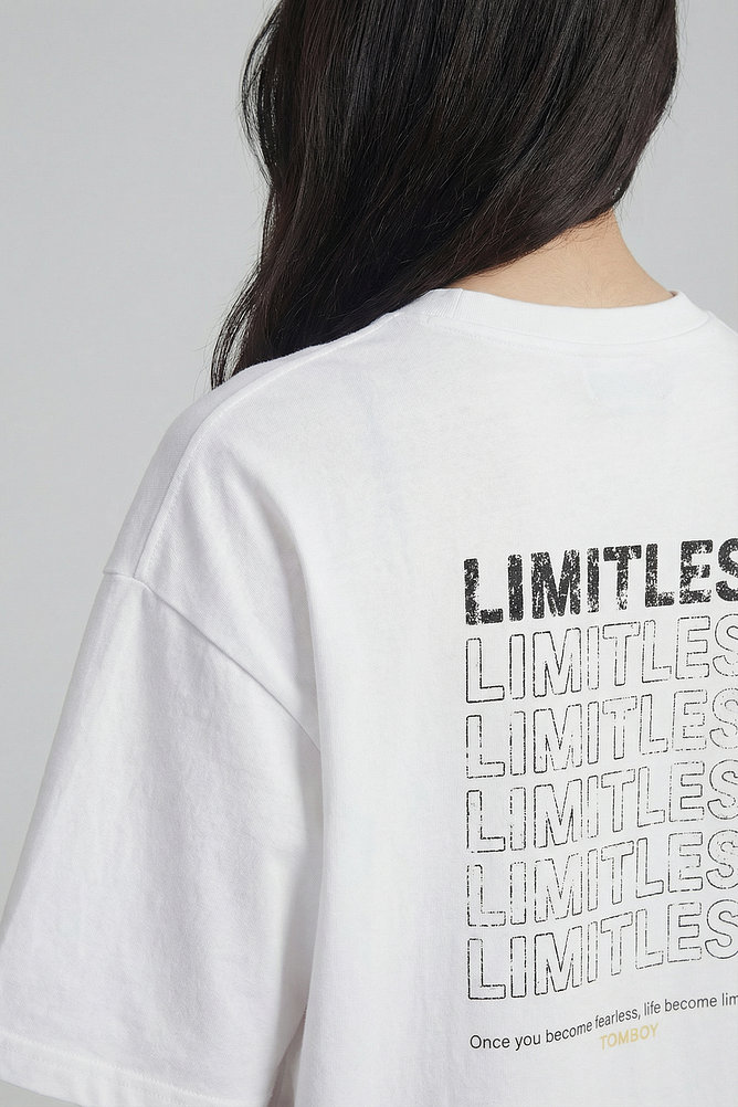 LIMITLESS 양면 그래픽 반팔 티셔츠