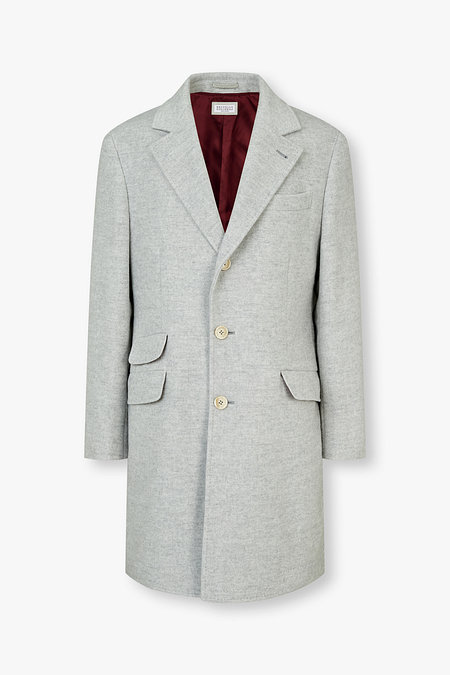 BRUNELLO CUCINELLI(브루넬로 쿠치넬리) 남성 노치트 라펠 캐시미어 코트 | 신세계V