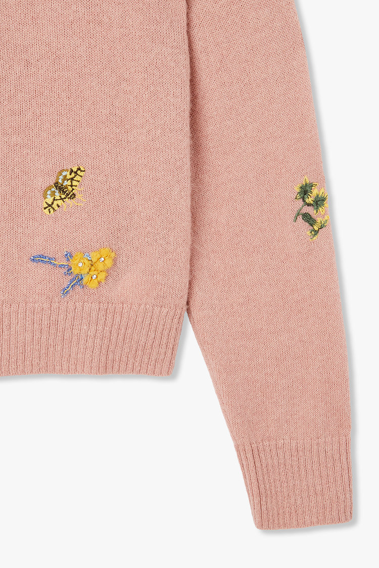 엠블리쉬드 알파카 블렌드 가디건(누드 핑크)