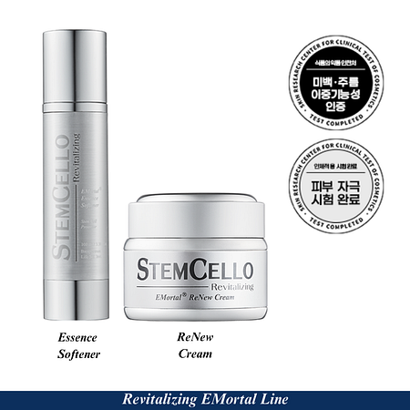 STEMCELLO [스템셀로] ★기초 2종 SET★ 이모탈 에센스 소프너, 리뉴 크림 / 쇼핑백 증정 | 신세계V