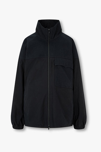 Yohji Yamamoto [Y's]배색 패치 스탠드 카라 블루종 | 신세계V