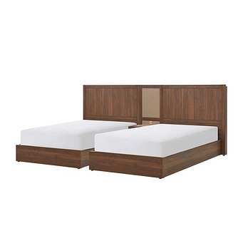 MATERASSO 아만 침대 SS(슈퍼싱글) 2ea, 아이리스 매트리스 2ea, 사이드패널 1ea | 신세계V