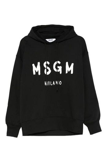 MSGM 25FW 엠에스지엠 후드 티셔츠 2000MDM515 300001 99 BLACK DOM | 신세계V