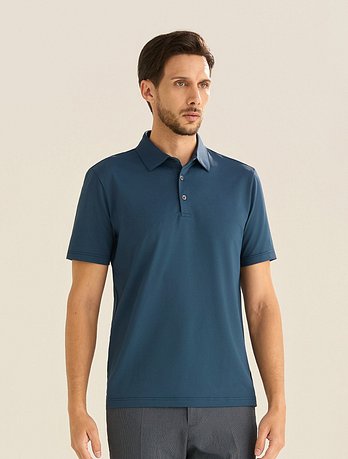 FERRARO MILANO [페라로밀라노]데일리 실켓 반팔 카라 티셔츠 D/블루 (AM0GTTY20645) | 신세계V