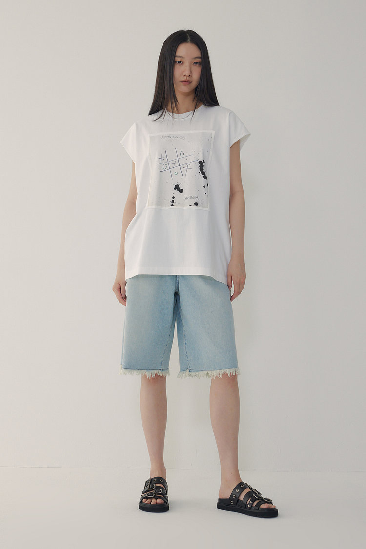 [BASQUIAT] 슬리브리스 릴렉스트 티