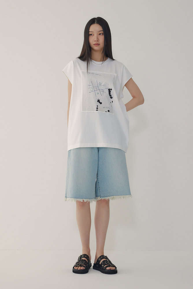 [BASQUIAT] 슬리브리스 릴렉스트 티