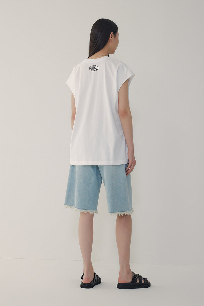 [BASQUIAT] 슬리브리스 릴렉스트 티