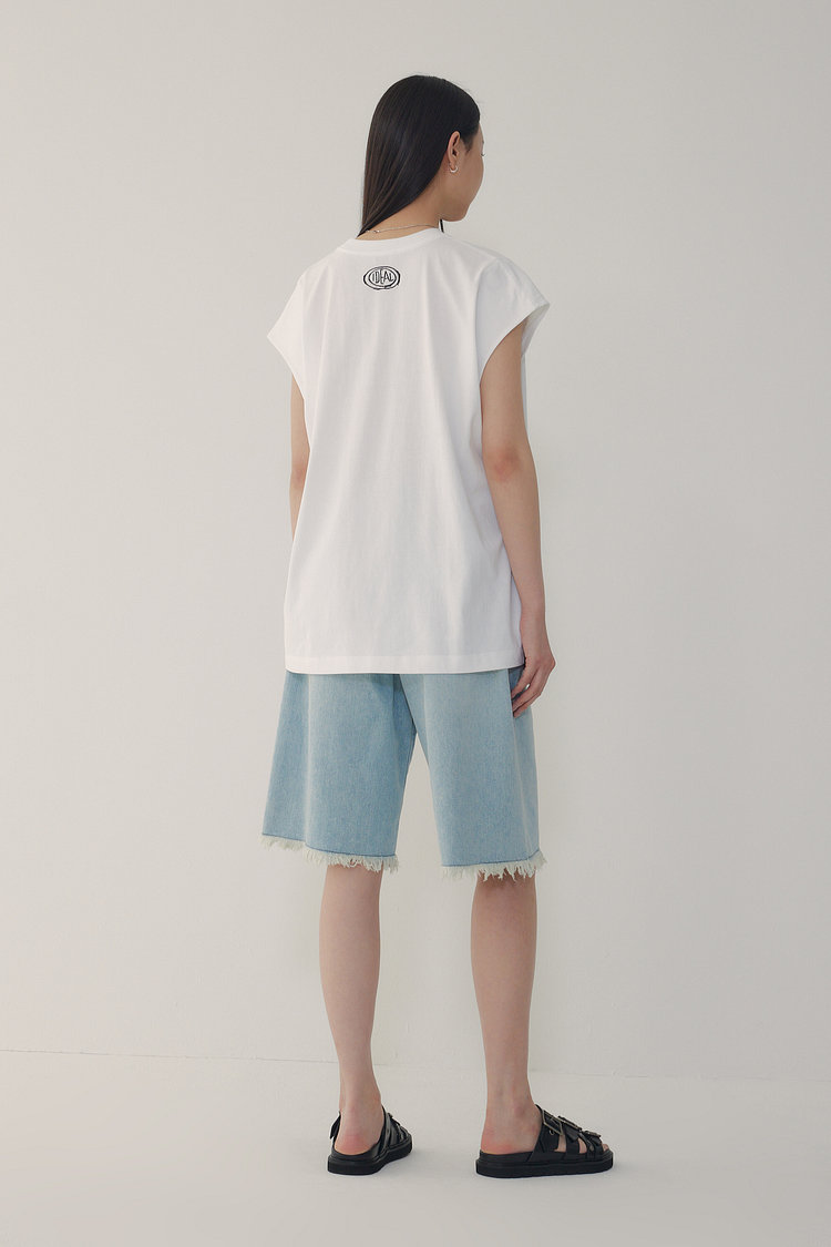 [BASQUIAT] 슬리브리스 릴렉스트 티