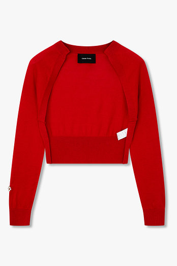 SIMONE ROCHA 컷아웃 슬리브 크롭 볼레로 | 신세계V