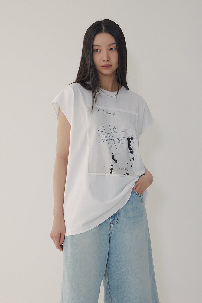 [BASQUIAT] 슬리브리스 릴렉스트 티