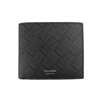 FERRAGAMO [명품] 26FW 은장 로고 코인 반지갑 블랙 66 1584 0780330 50788020 | 신세계V