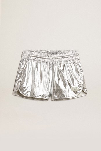 GOLDEN GOOSE KOREA [공식 스토어] 골든구스  여성 실버 패브릭 러닝 쇼츠 GWP01522 P001560 70100 | 신세계V