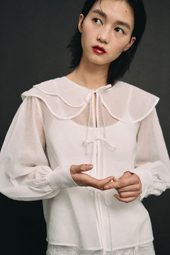 GAYEON LEE(가연리) ELODIE Organza Blouse-White | 신세계V