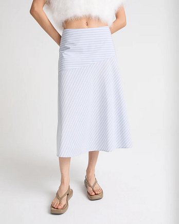 YVES SALOMON [공식] 이브살로몬 스트라이프 코튼 포플린 스커트 | 신세계V