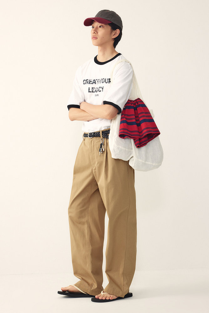 [MEN] 사이드 허리버클 코튼 치노 팬츠