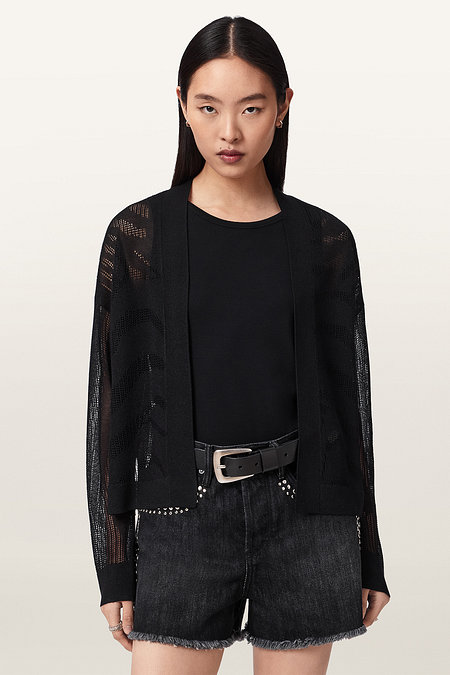 ALLSAINTS 올세인츠 메시 크롭 가디건 W086KE-5 | 신세계V
