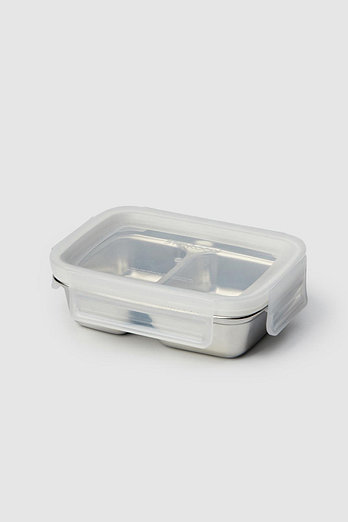 JAJU 스테인리스 사각 두 칸 나눔 찬통_300ML | 신세계V