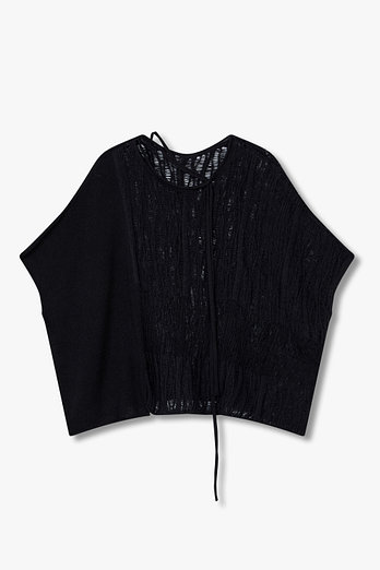 Yohji Yamamoto [Y's] 니들 스트라이프 크롭 니트 | 신세계V