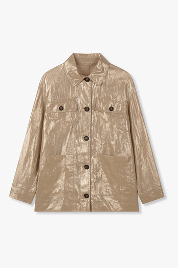 BRUNELLO CUCINELLI 여성 시스루 샤이닝 셔츠 자켓 | 신세계V