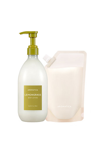 AROMATICA [대용량] 레몬그라스 바디로션 750ML & 리필 500ML 세트 | 신세계V