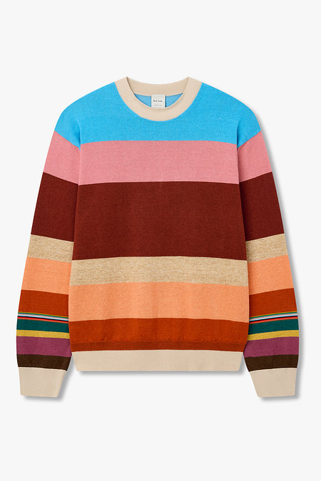 PAUL SMITH 린넨 코튼 스트라이프 스웨터 | 신세계V