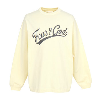 FEAR OF GOD [FEAR OF GOD] 피어오브갓 에센셜 남성 긴팔티셔츠 RW00272 CHALK | 신세계V