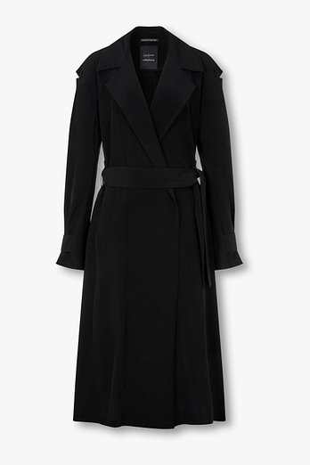 Yohji Yamamoto [FEMME]크레프드 신 랩 트렌치 코트 | 신세계V
